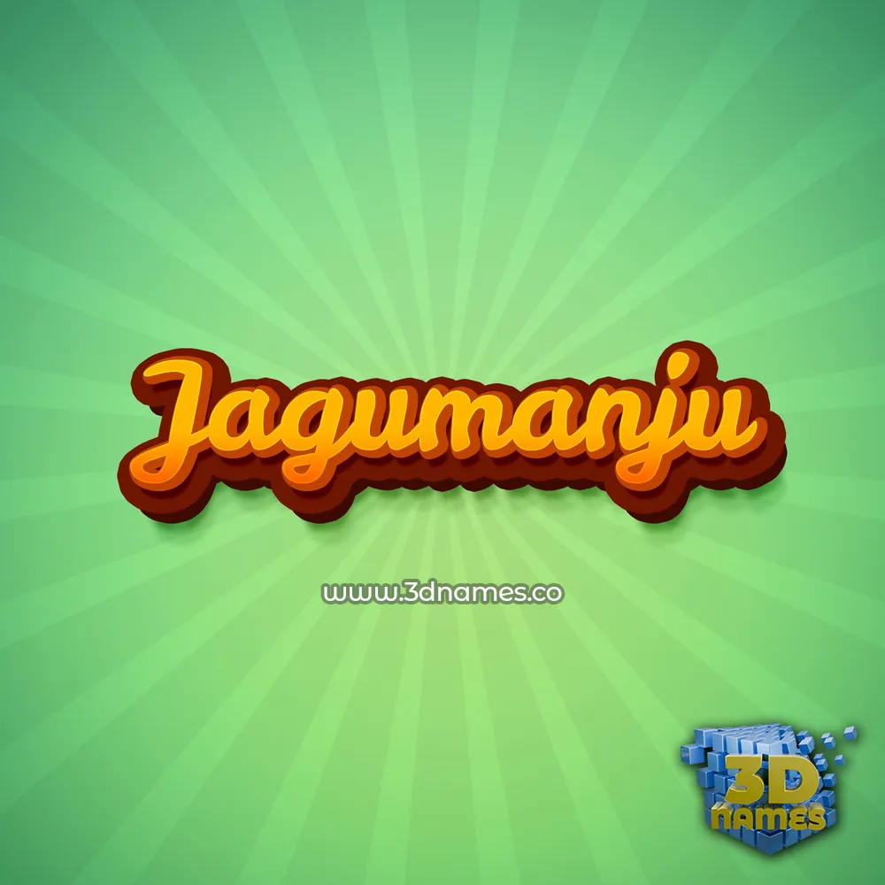 jagumanju in Green Rays style - 3D name wallpaper