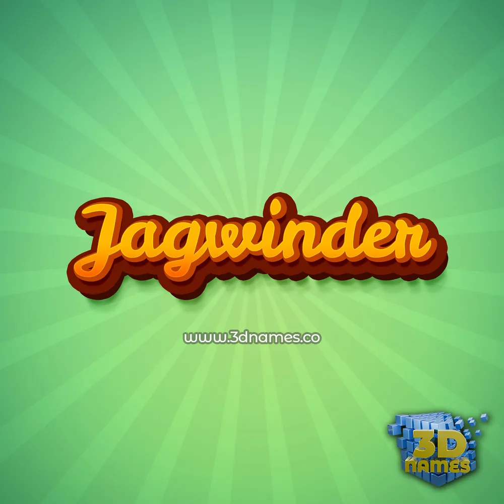 jagwinder in Green Rays style - 3D name wallpaper