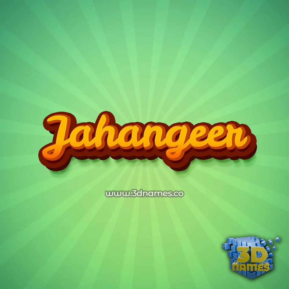 jahangeer in Green Rays style - 3D name wallpaper