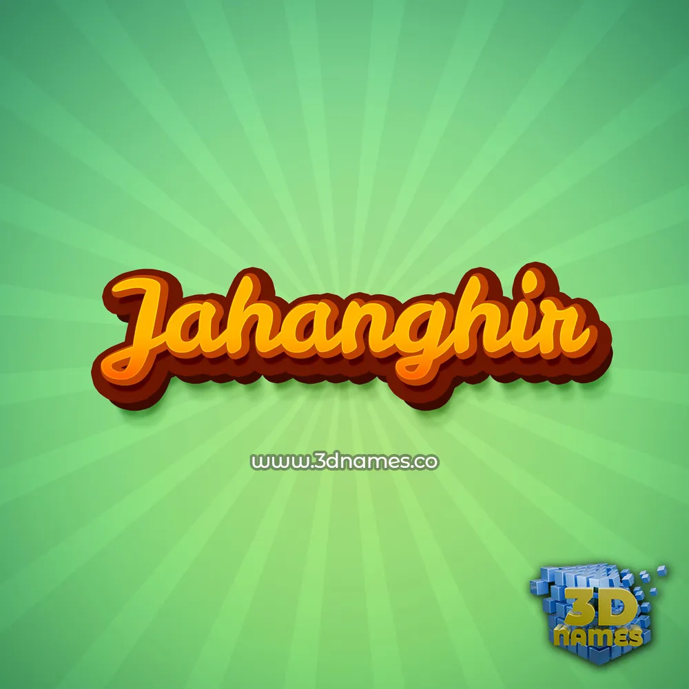 jahanghir in Green Rays style - 3D name wallpaper