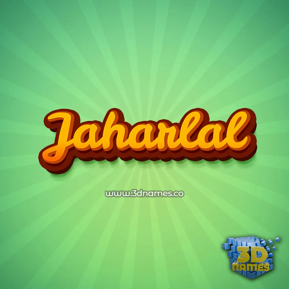 jaharlal in Green Rays style - 3D name wallpaper