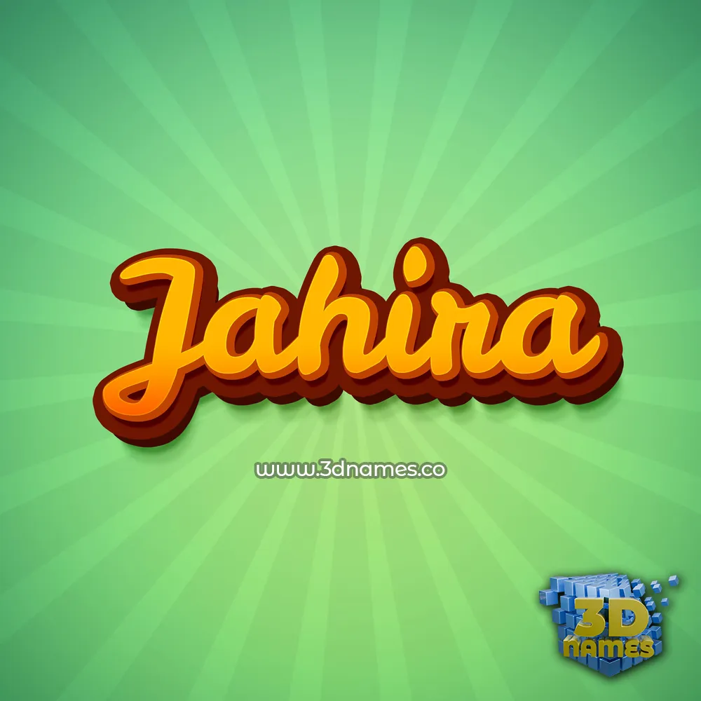 jahira in Green Rays style - 3D name wallpaper