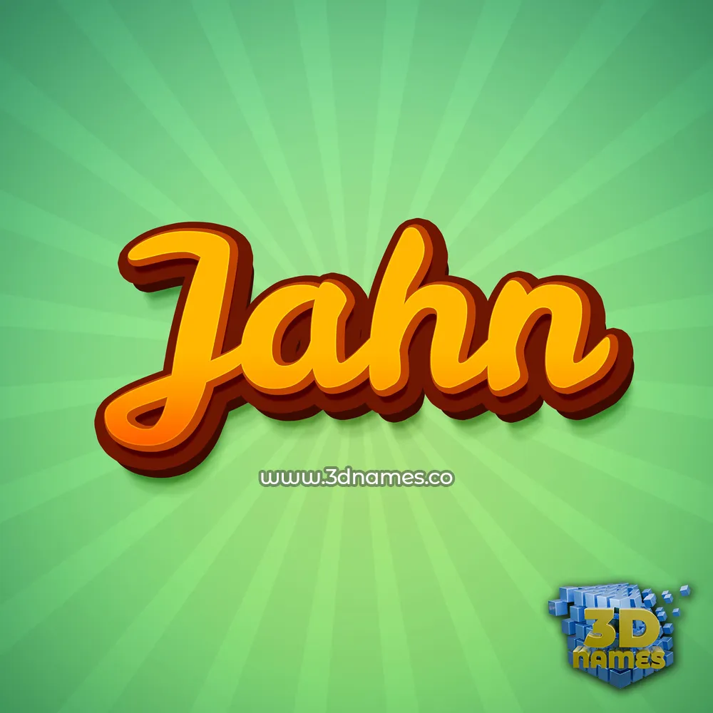 jahn in Green Rays style - 3D name wallpaper