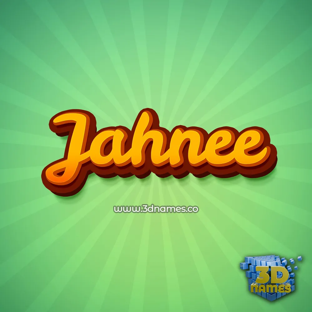 jahnee in Green Rays style - 3D name wallpaper