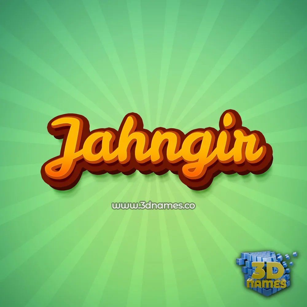 jahngir in Green Rays style - 3D name wallpaper