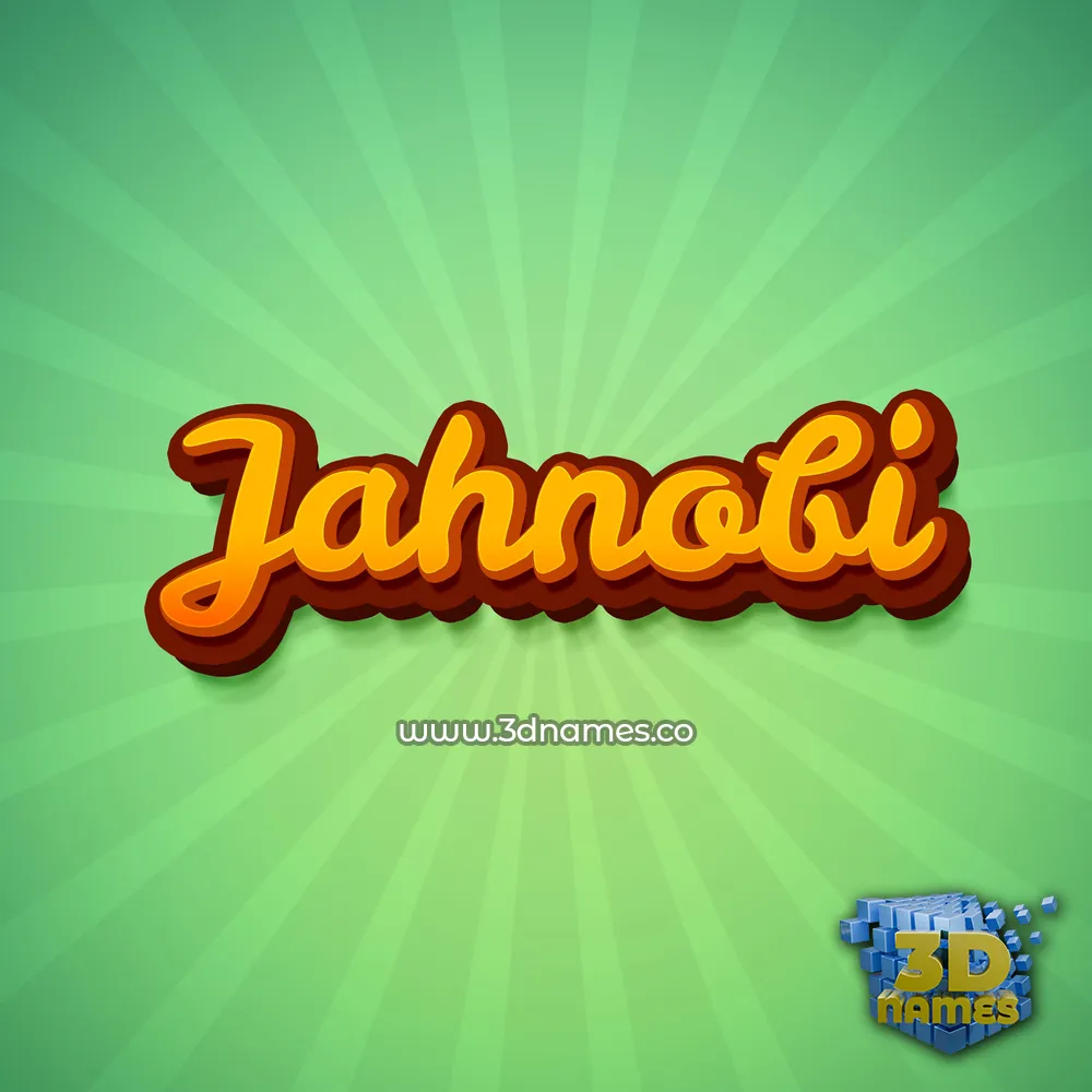 jahnobi in Green Rays style - 3D name wallpaper