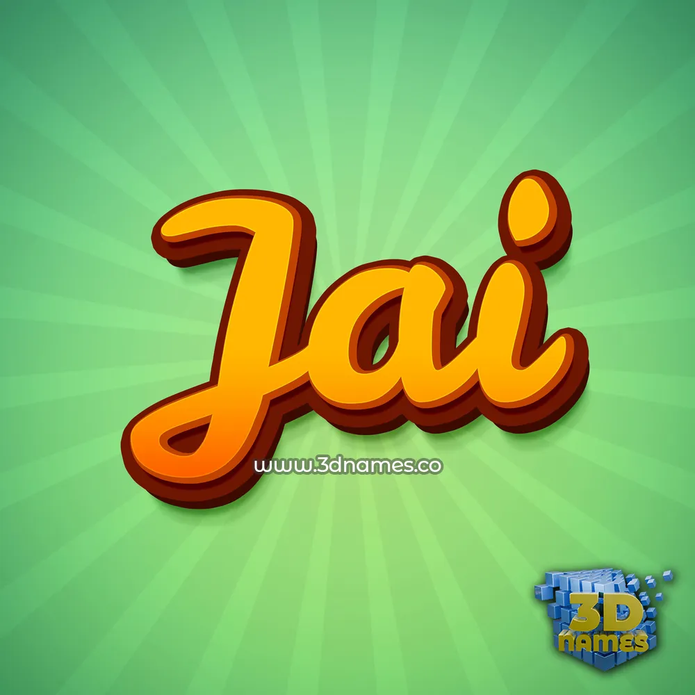 jai in Green Rays style - 3D name wallpaper