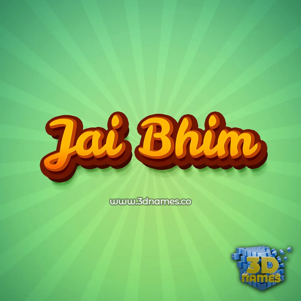 jai bhim in Green Rays style - 3D name wallpaper