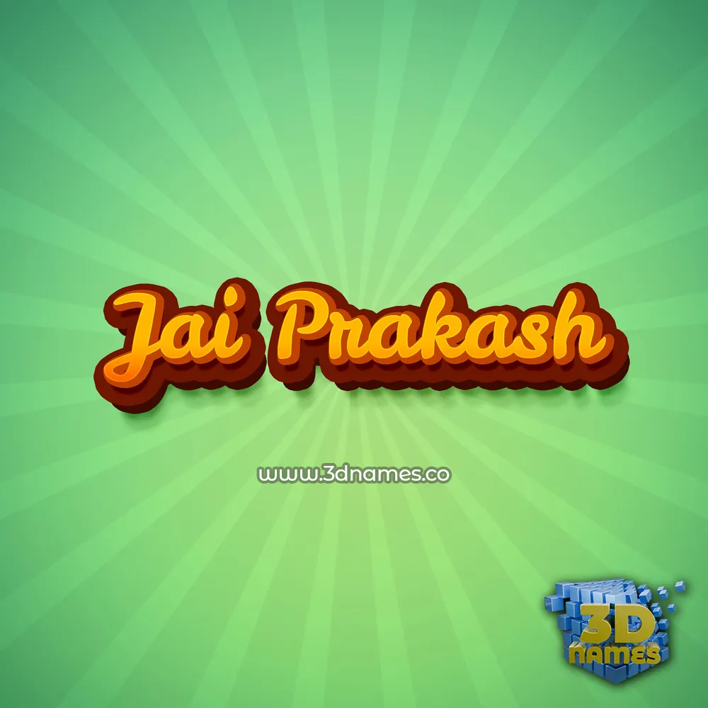 jai prakash in Green Rays style - 3D name wallpaper