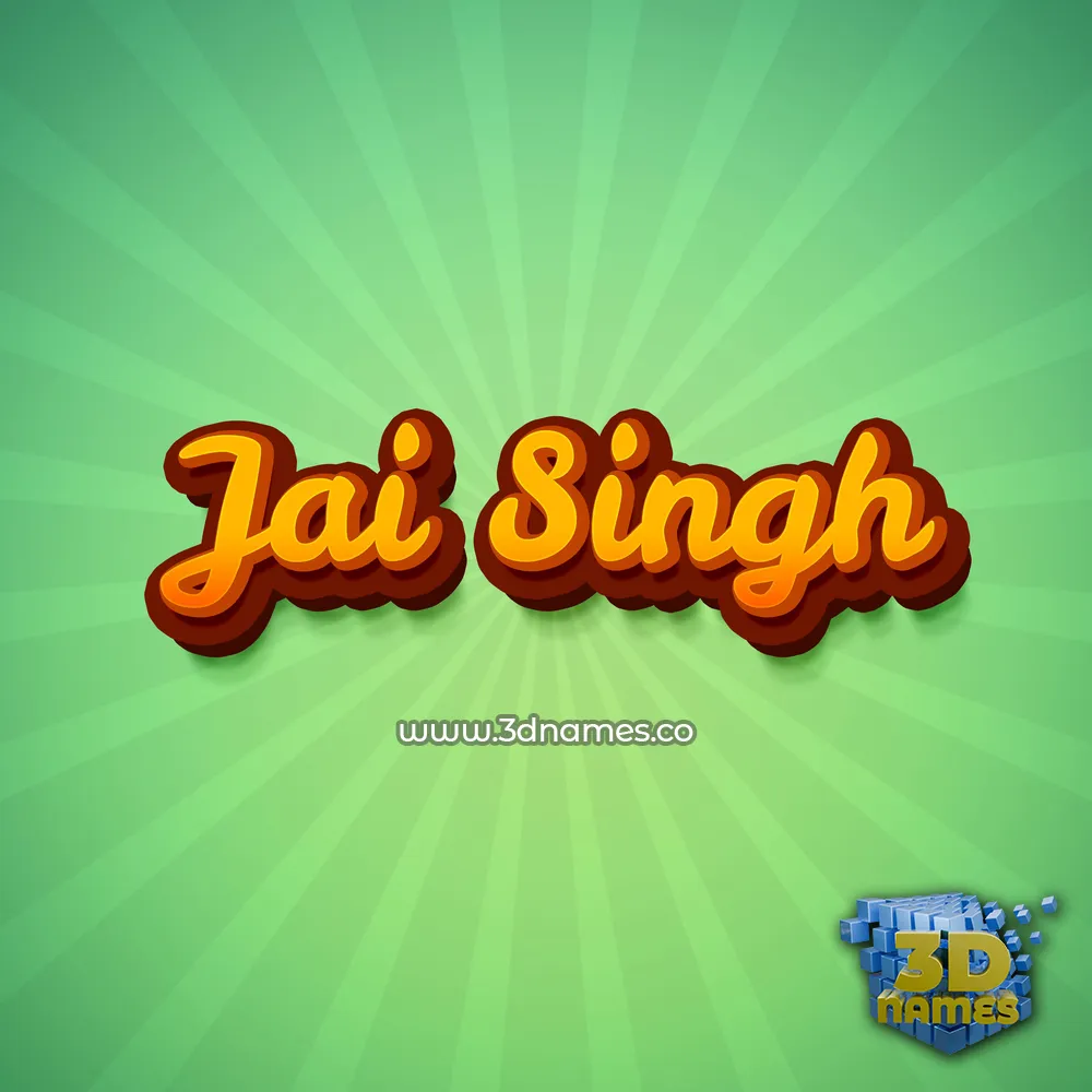 jai singh in Green Rays style - 3D name wallpaper