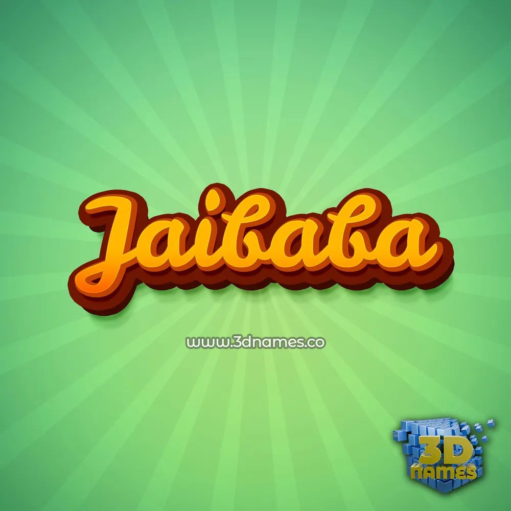 jaibaba in Green Rays style - 3D name wallpaper