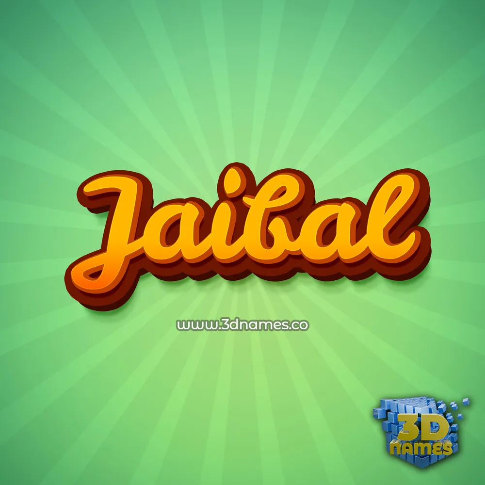 jaibal in Green Rays style - 3D name wallpaper