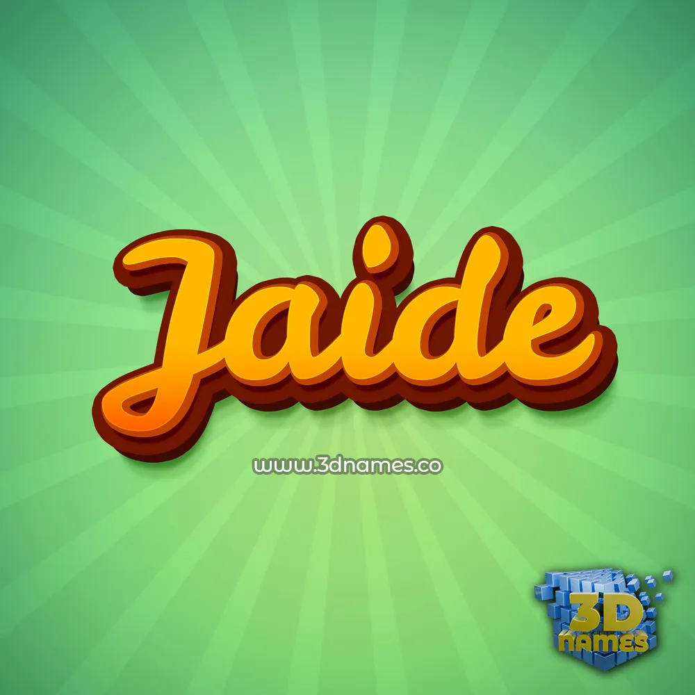 jaide in Green Rays style - 3D name wallpaper
