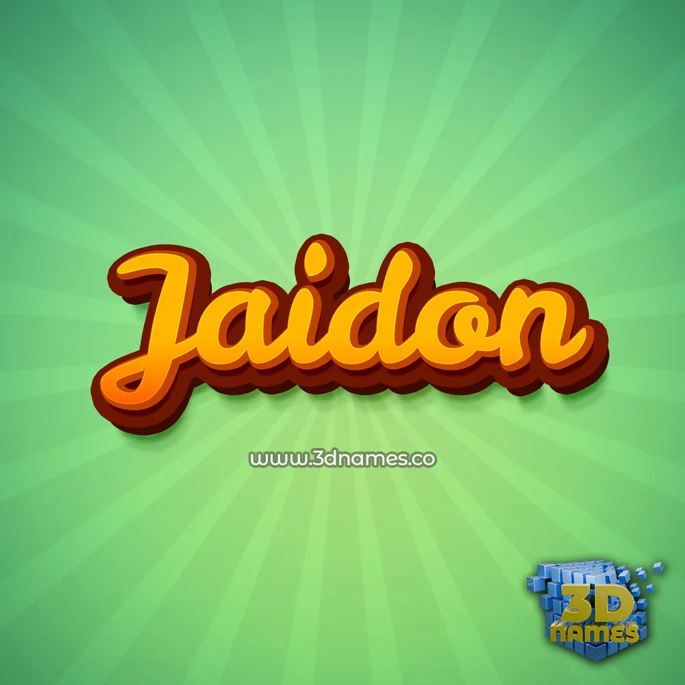 jaidon in Green Rays style - 3D name wallpaper
