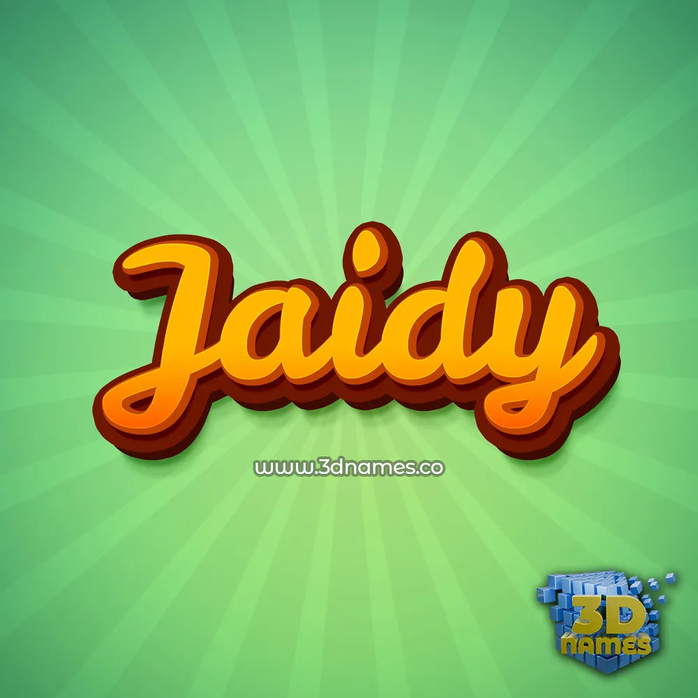 jaidy in Green Rays style - 3D name wallpaper