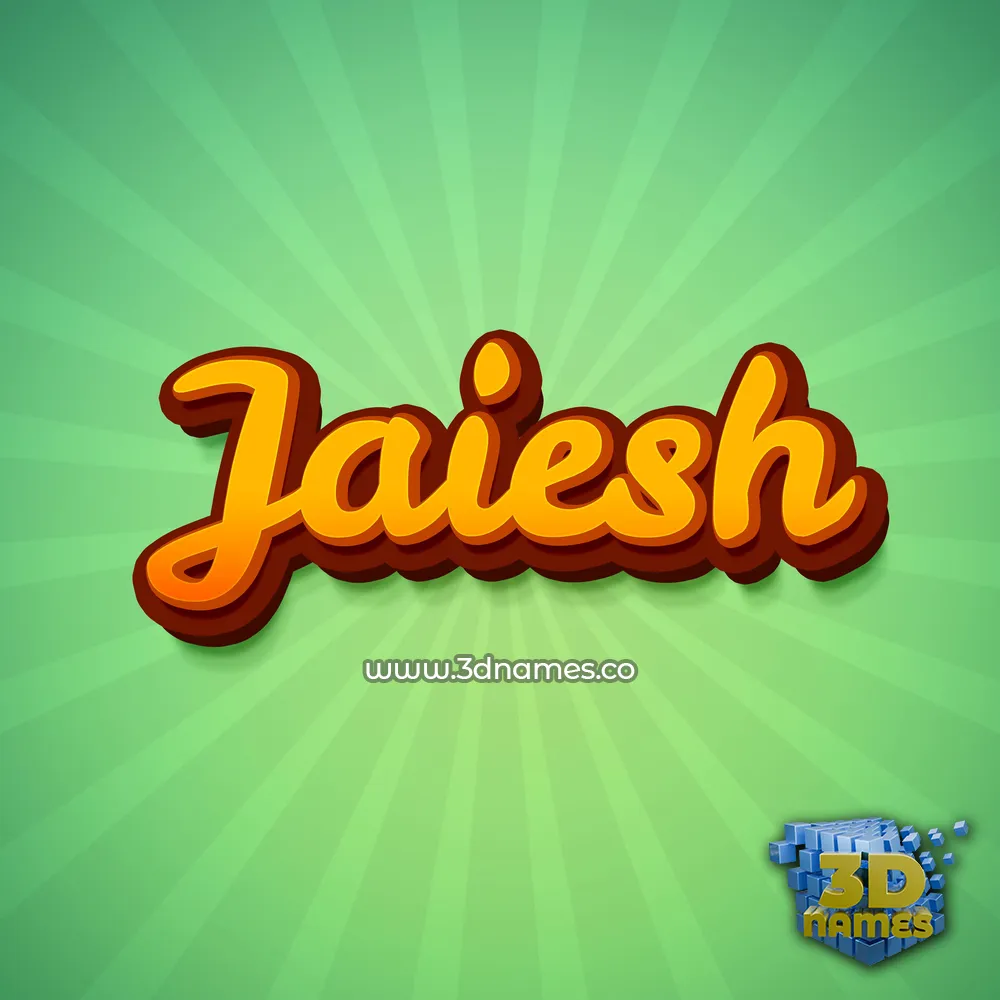 jaiesh in Green Rays style - 3D name wallpaper