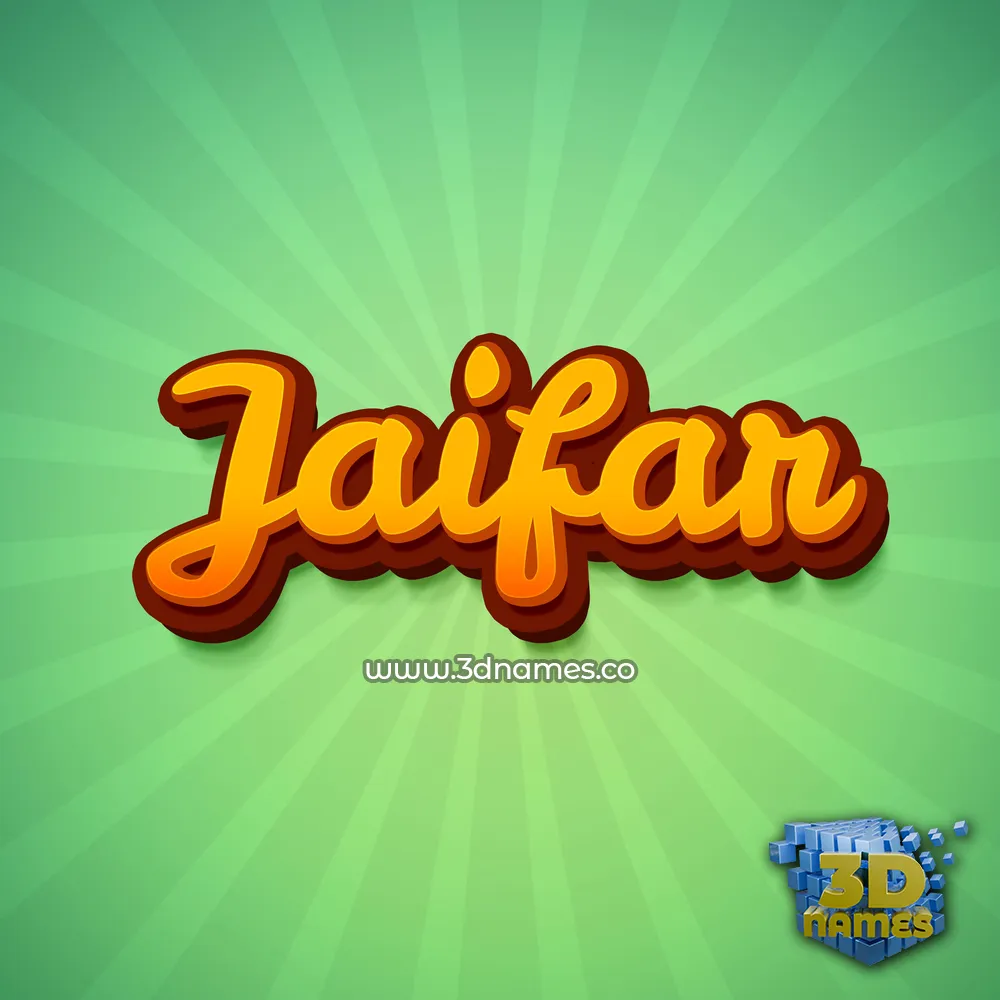 jaifar in Green Rays style - 3D name wallpaper
