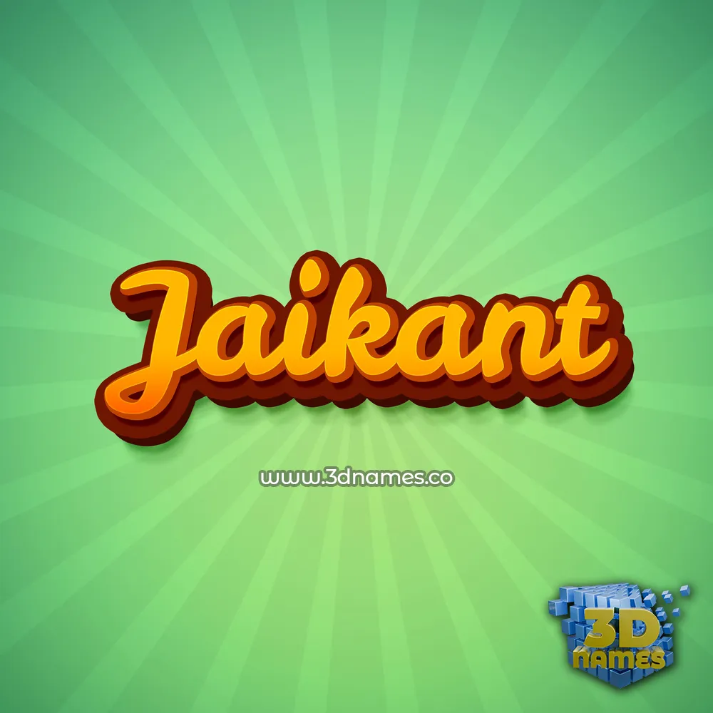 jaikant in Green Rays style - 3D name wallpaper