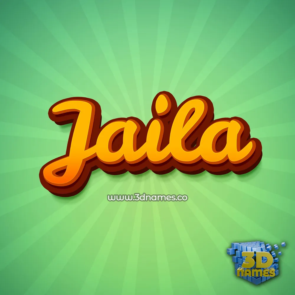 jaila in Green Rays style - 3D name wallpaper