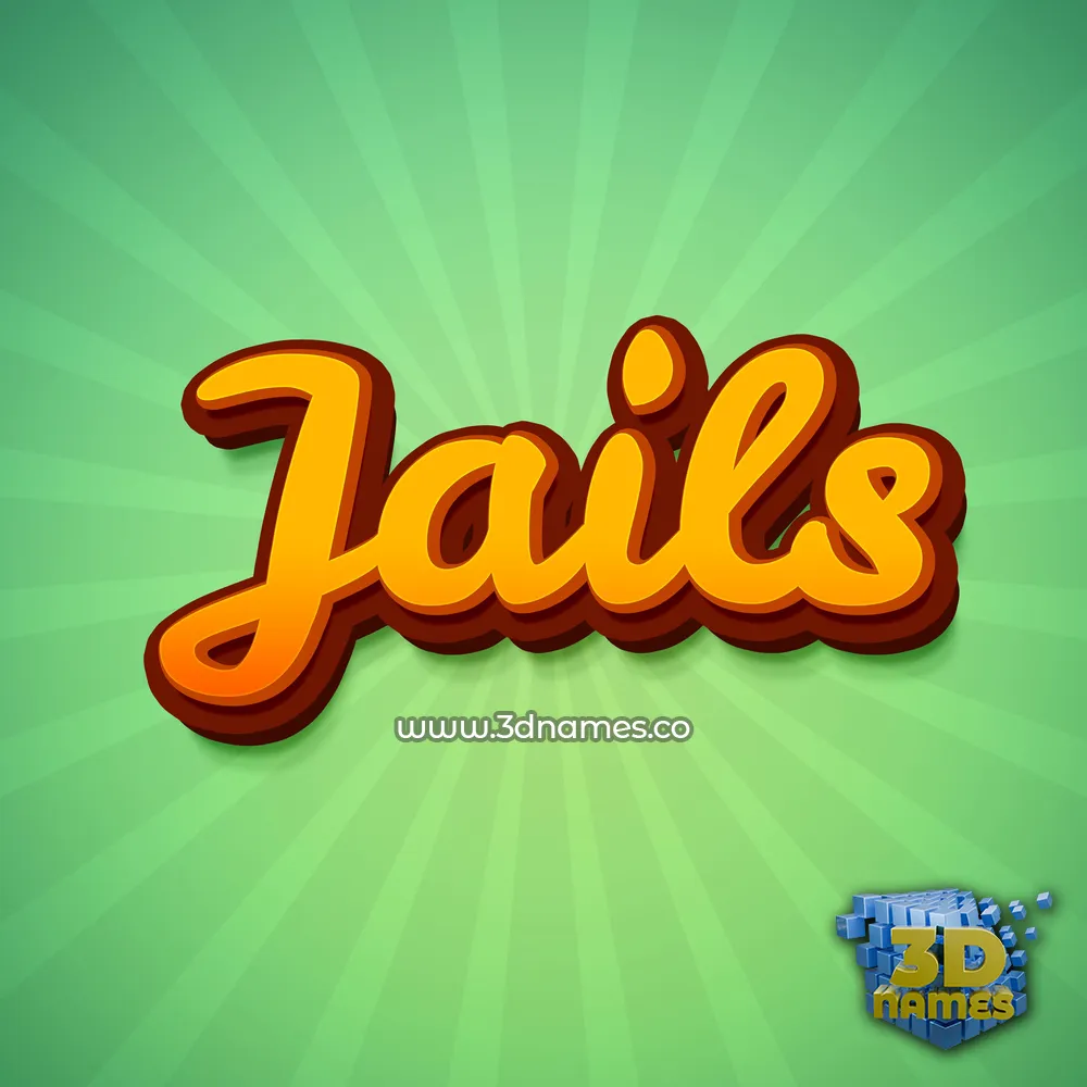 jails in Green Rays style - 3D name wallpaper