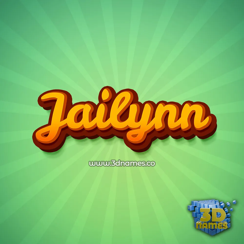 jailynn in Green Rays style - 3D name wallpaper