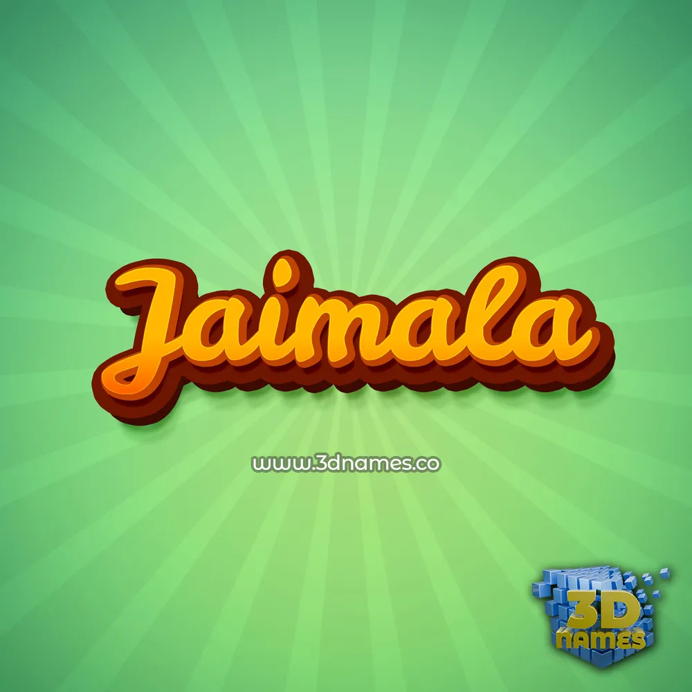 jaimala in Green Rays style - 3D name wallpaper