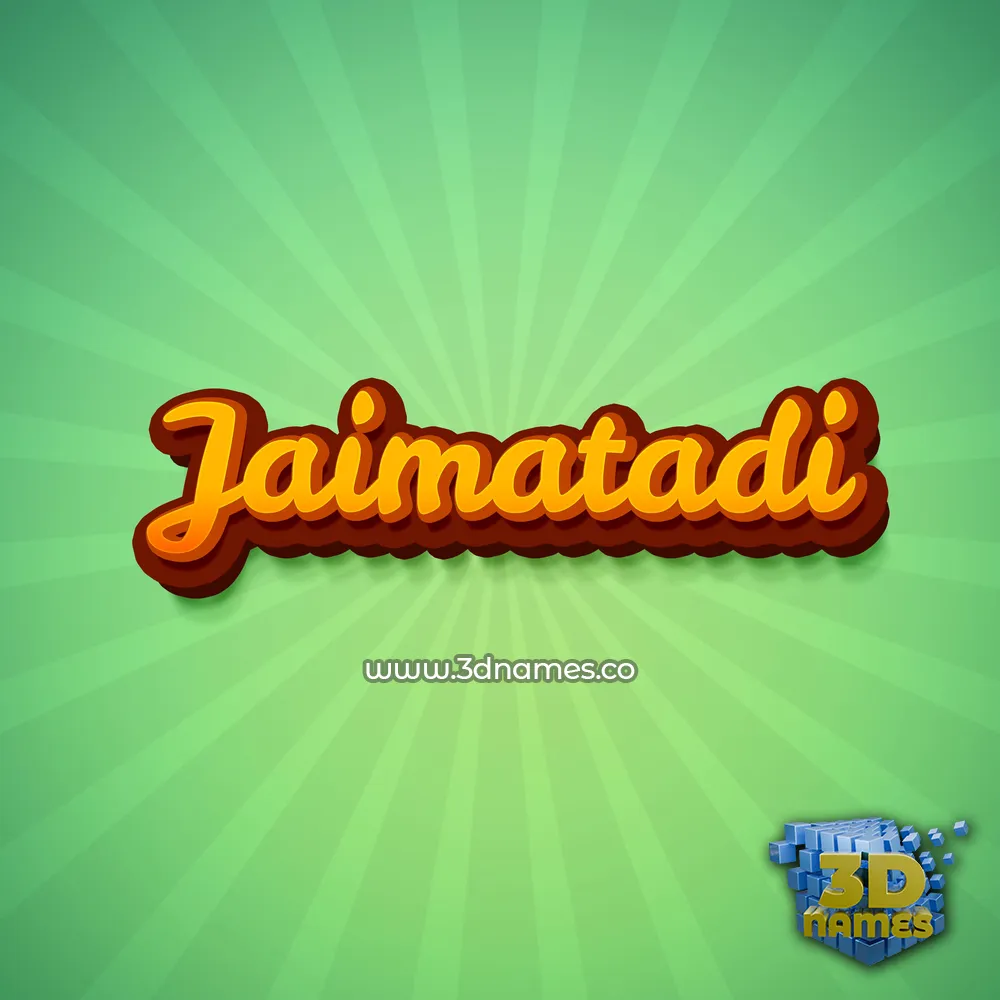 jaimatadi in Green Rays style - 3D name wallpaper