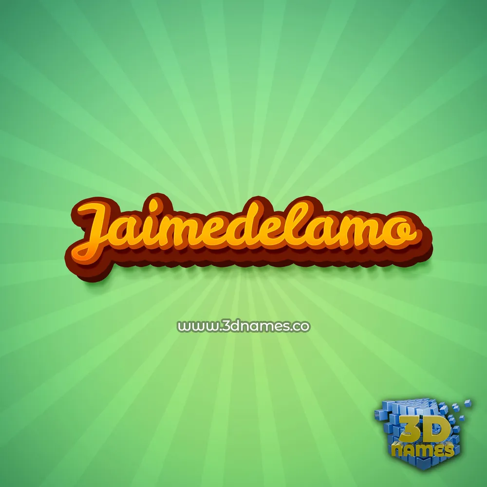 jaimedelamo in Green Rays style - 3D name wallpaper