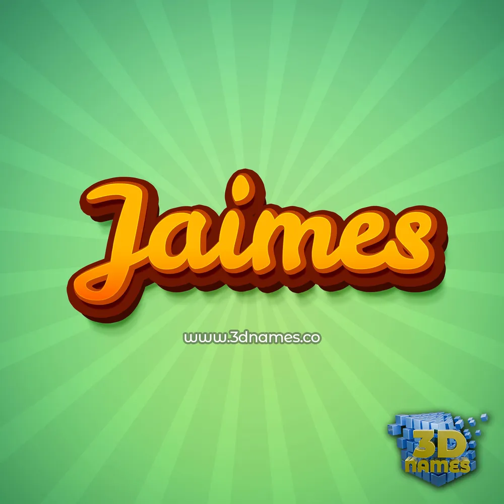 jaimes in Green Rays style - 3D name wallpaper