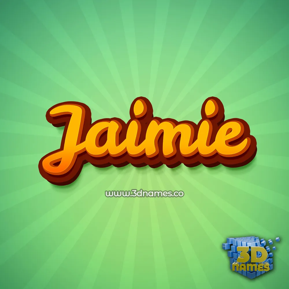 jaimie in Green Rays style - 3D name wallpaper