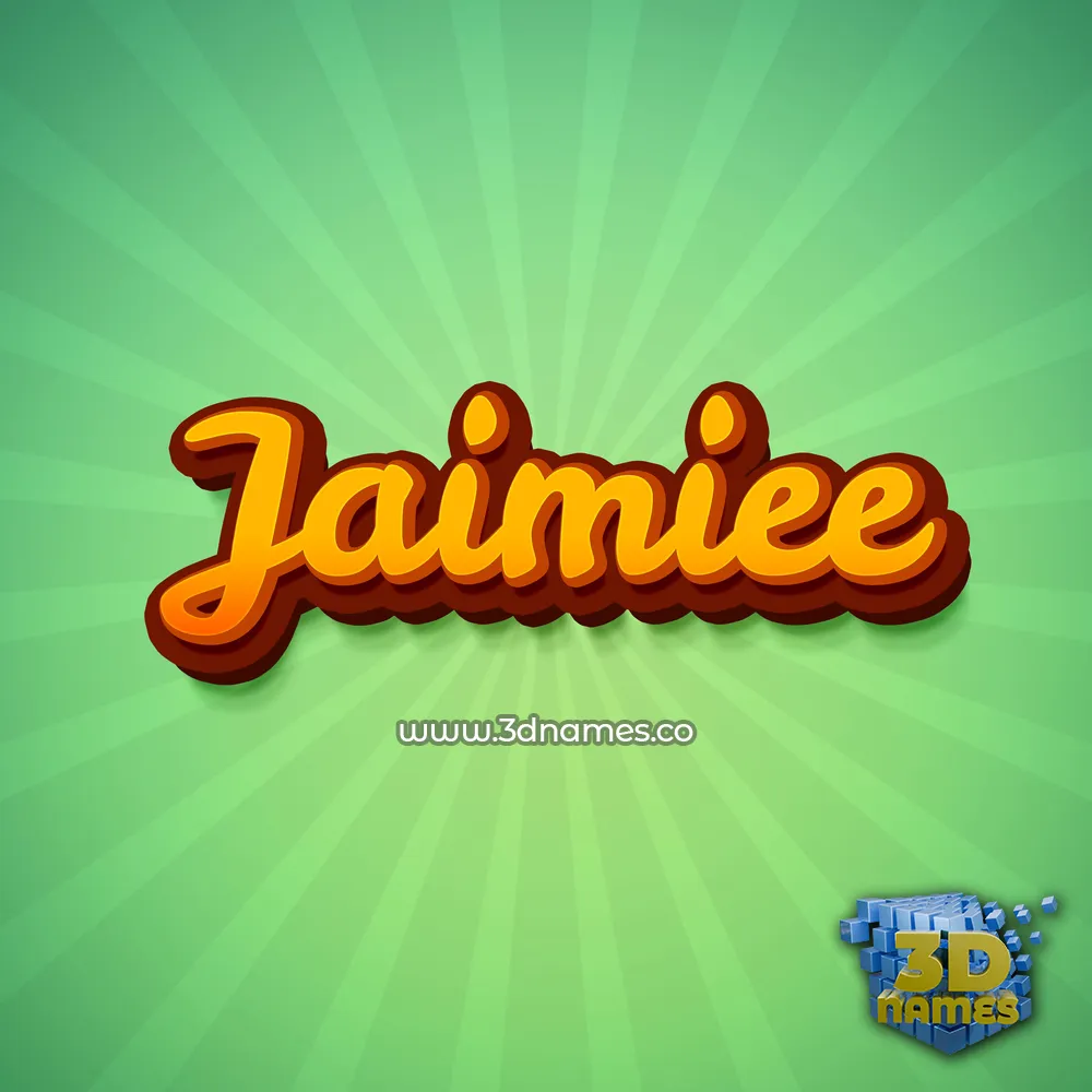 jaimiee in Green Rays style - 3D name wallpaper