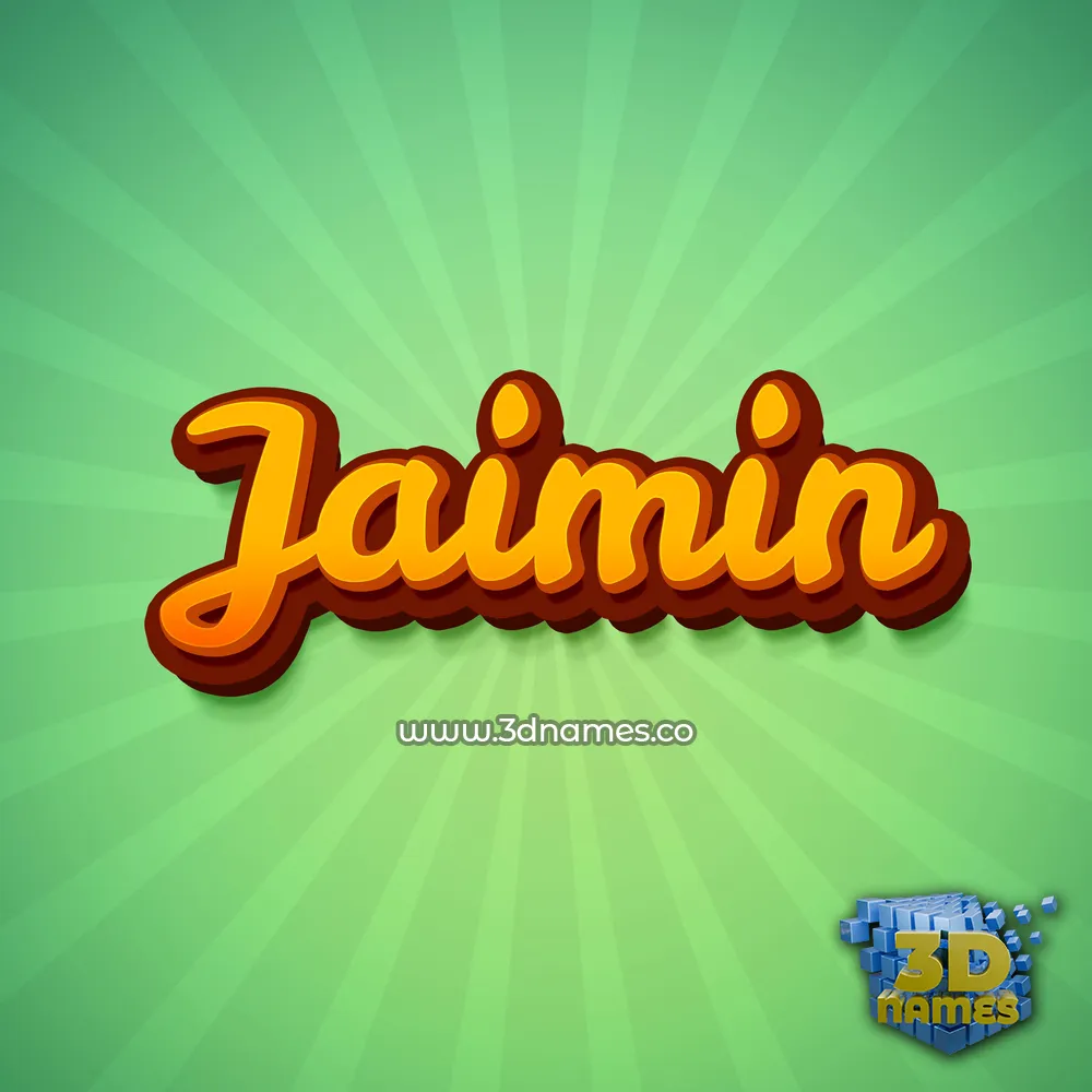 jaimin in Green Rays style - 3D name wallpaper