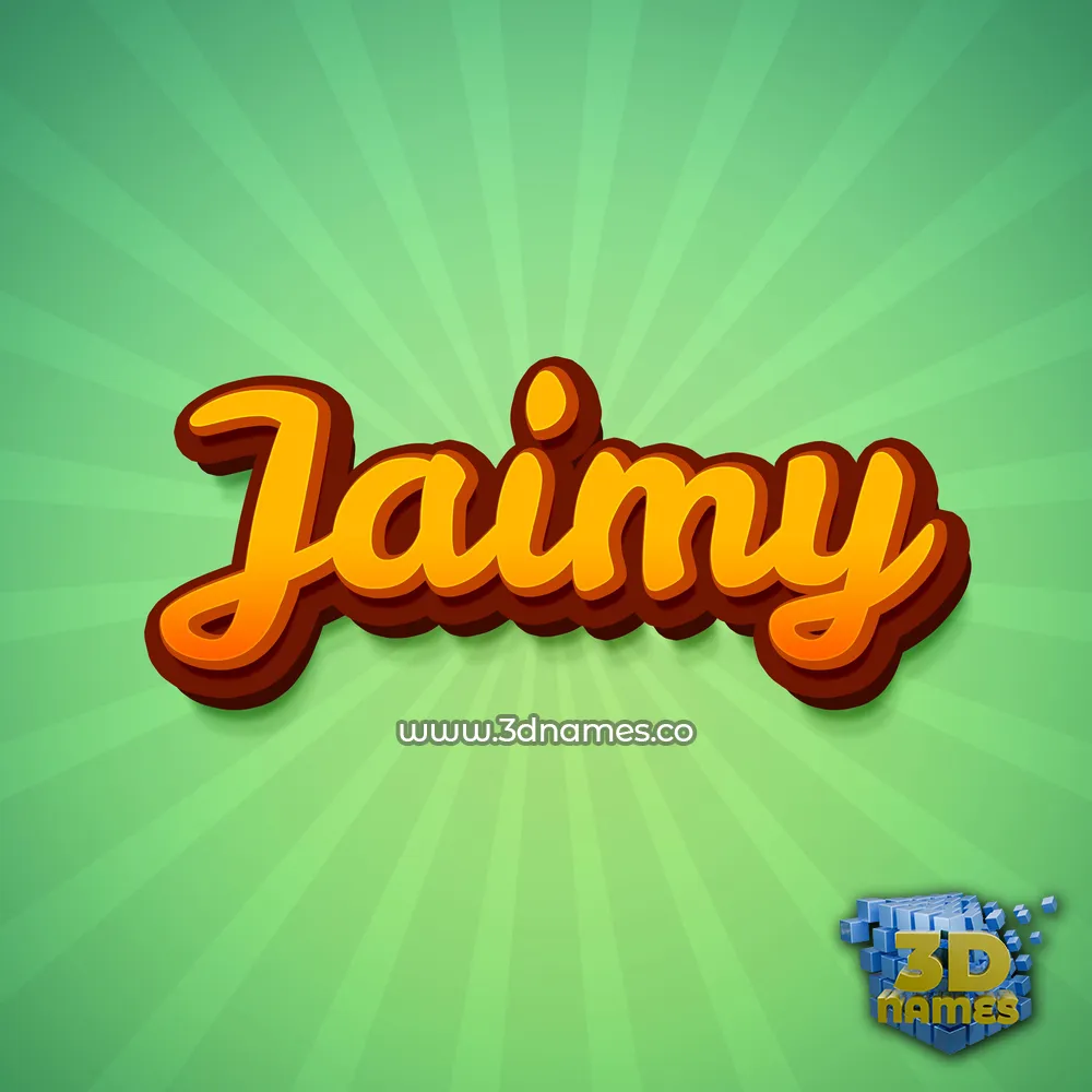 jaimy in Green Rays style - 3D name wallpaper