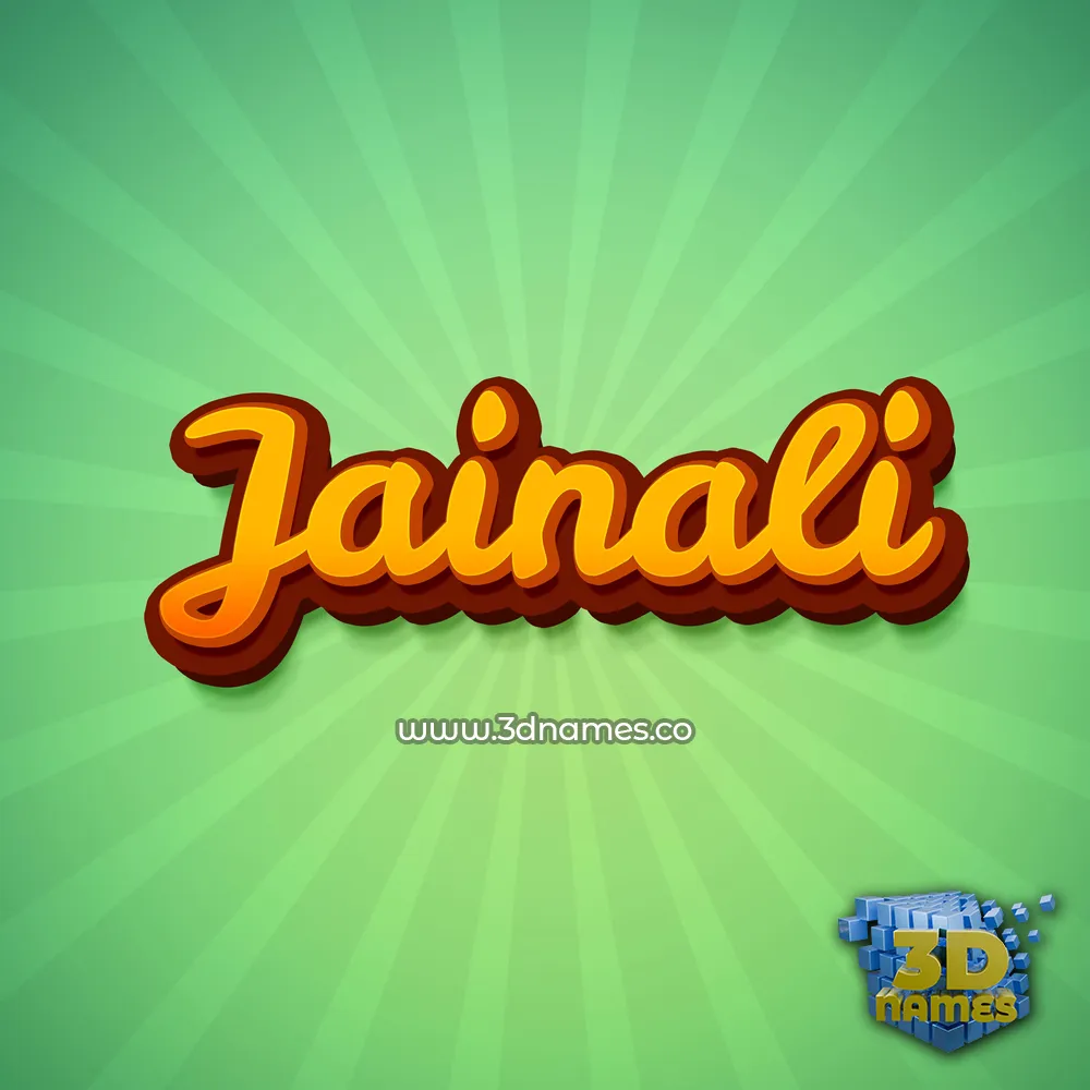 jainali in Green Rays style - 3D name wallpaper