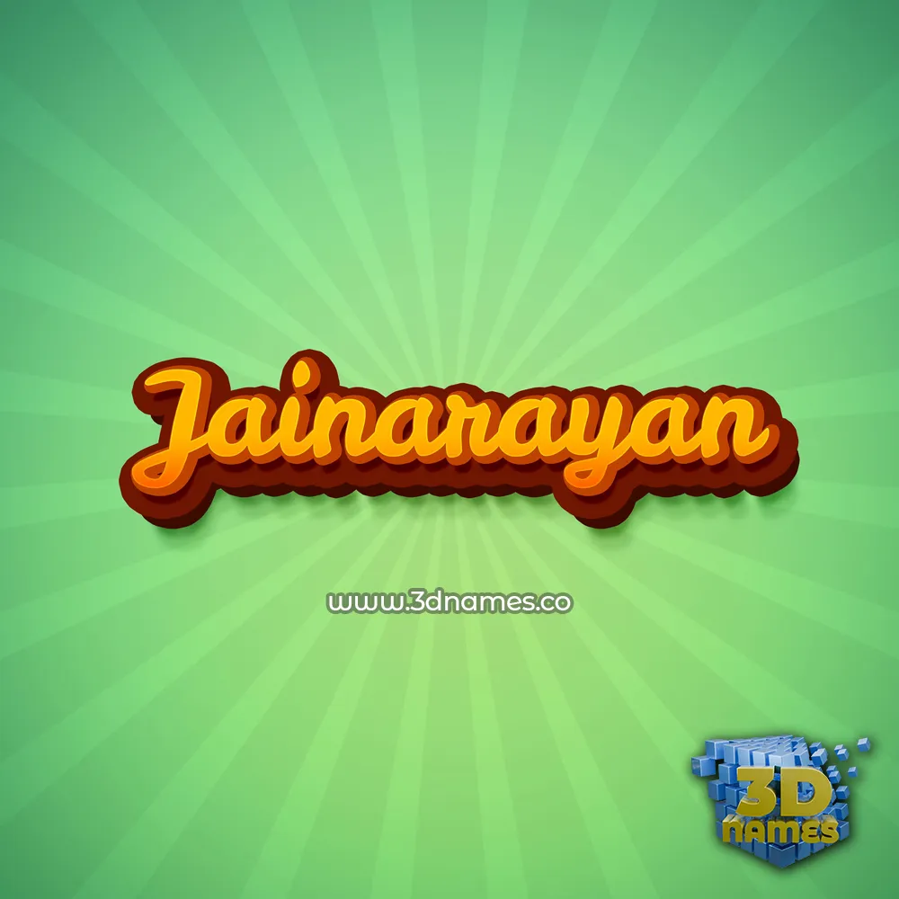 jainarayan in Green Rays style - 3D name wallpaper