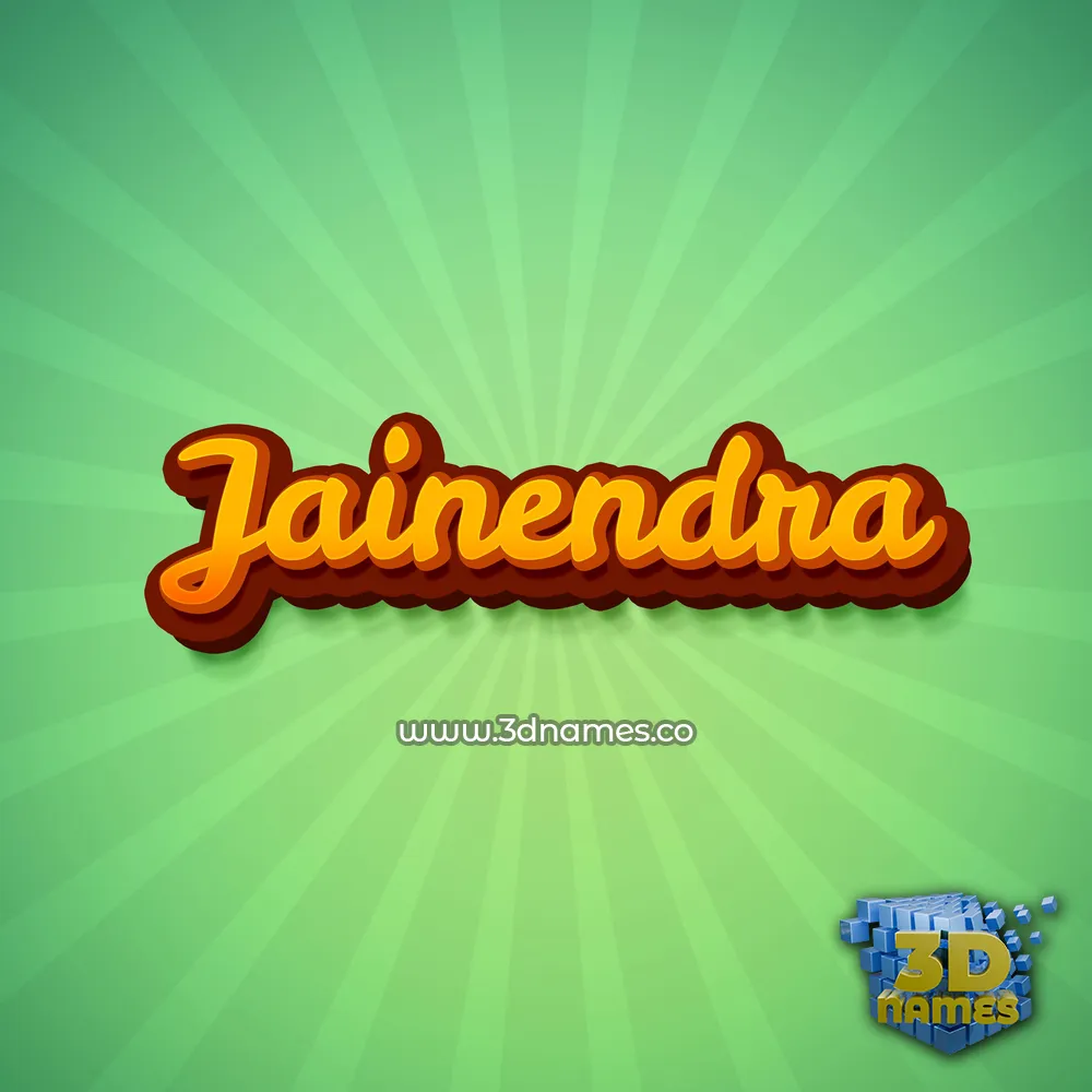 jainendra in Green Rays style - 3D name wallpaper