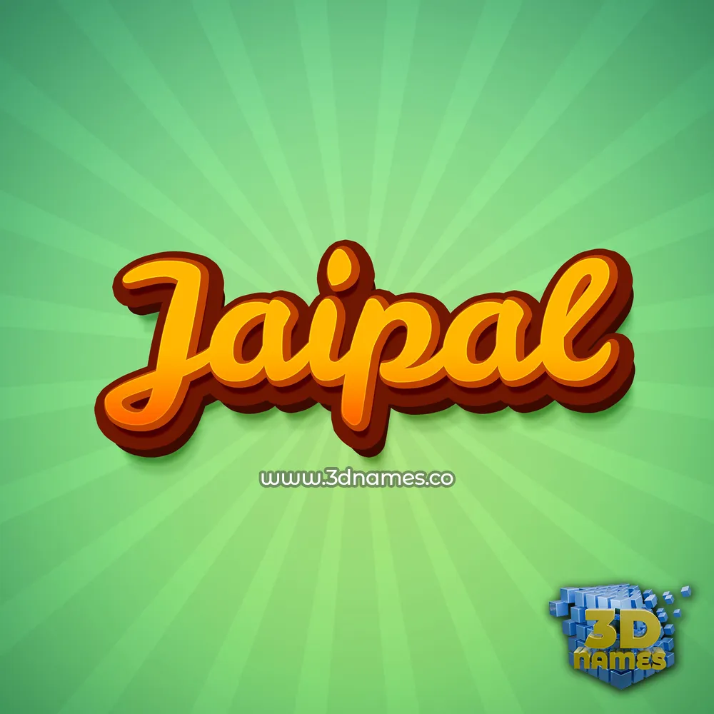 jaipal in Green Rays style - 3D name wallpaper