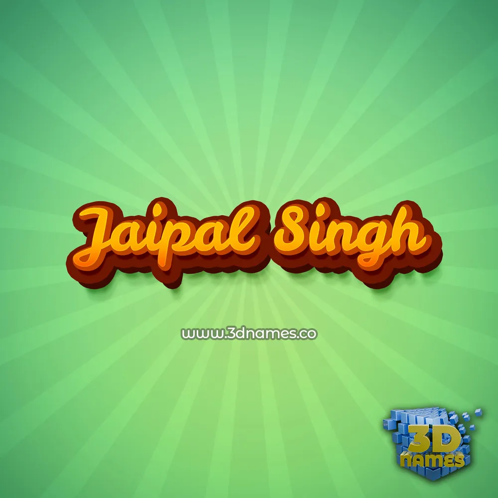 jaipal singh in Green Rays style - 3D name wallpaper