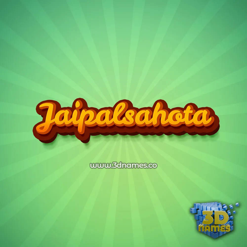 jaipalsahota in Green Rays style - 3D name wallpaper