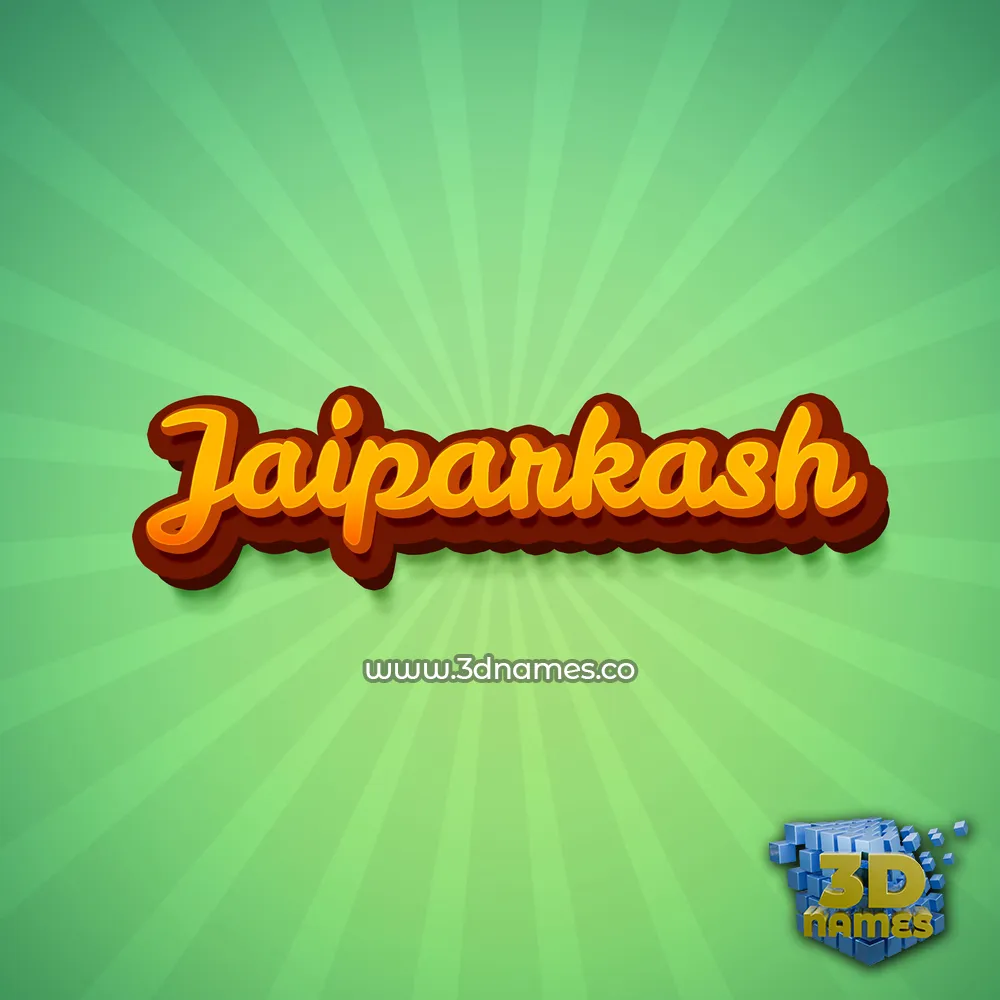 jaiparkash in Green Rays style - 3D name wallpaper