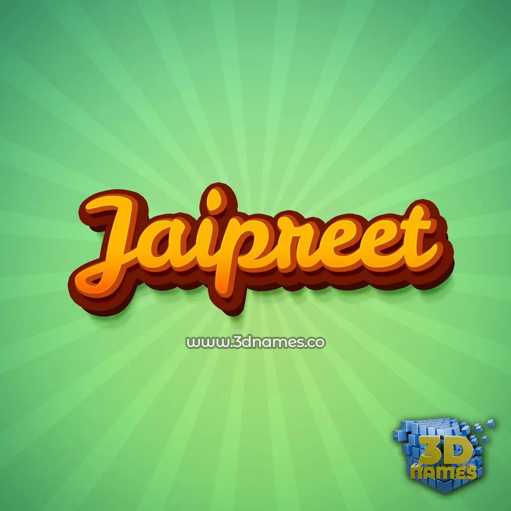 jaipreet in Green Rays style - 3D name wallpaper