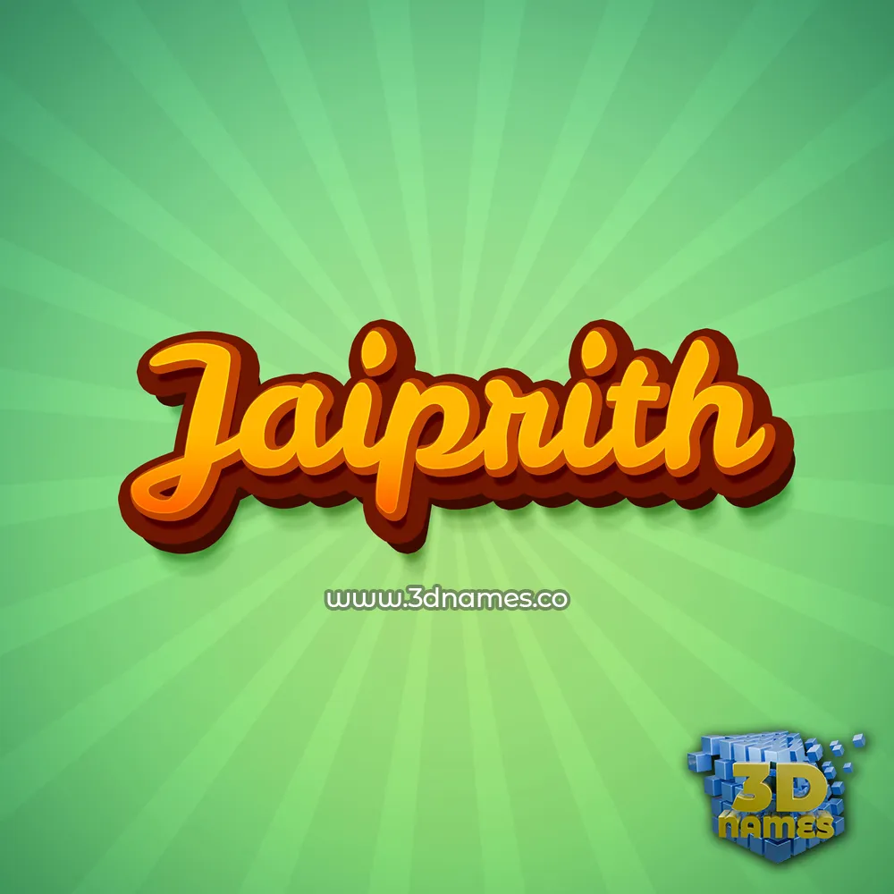 jaiprith in Green Rays style - 3D name wallpaper