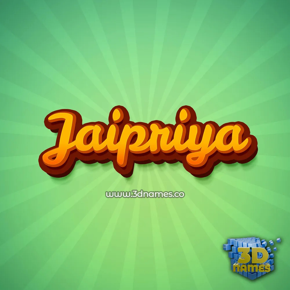 jaipriya in Green Rays style - 3D name wallpaper