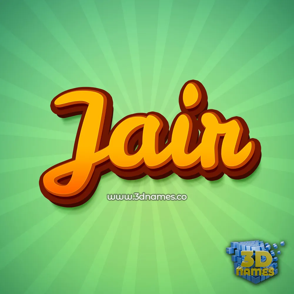 jair in Green Rays style - 3D name wallpaper