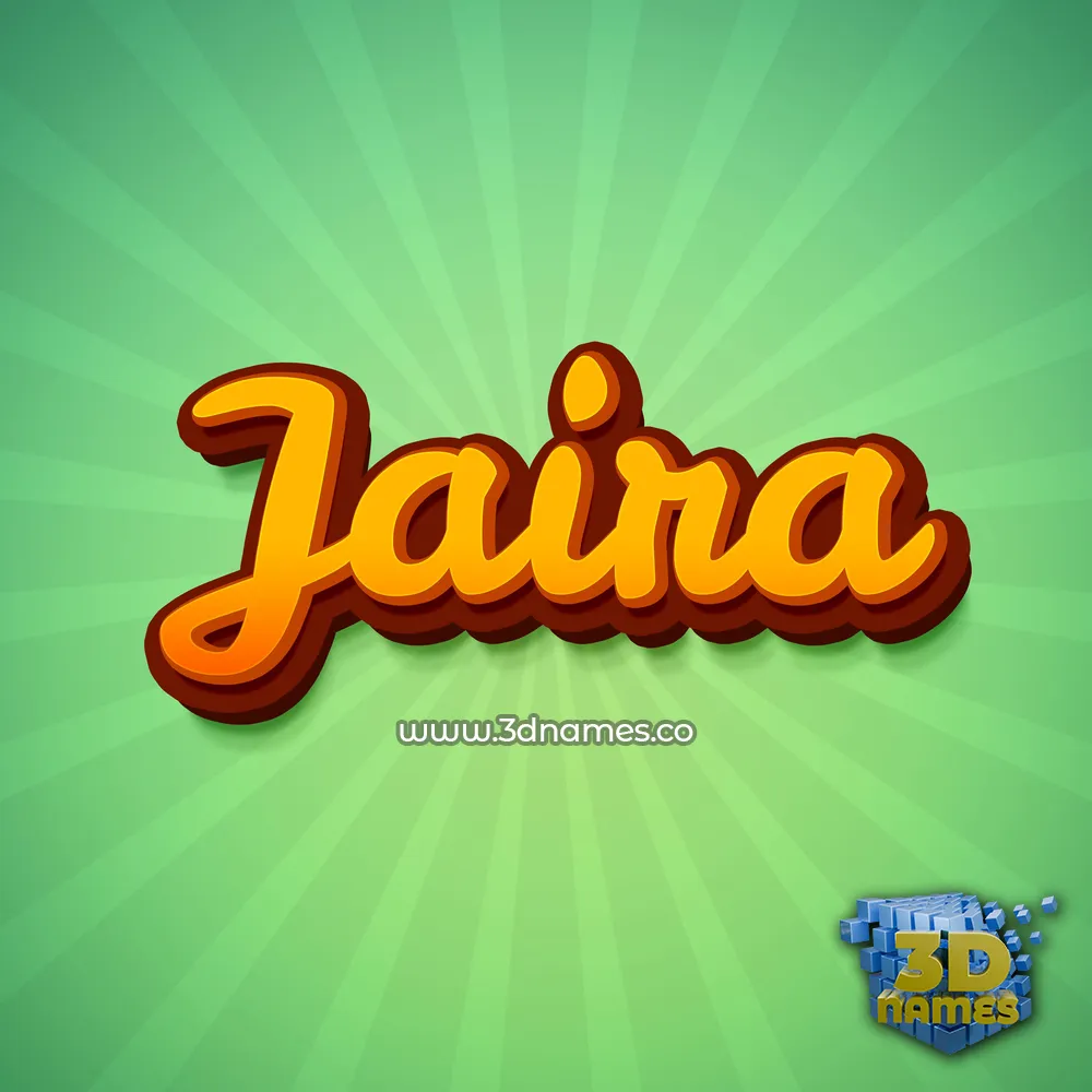 jaira in Green Rays style - 3D name wallpaper