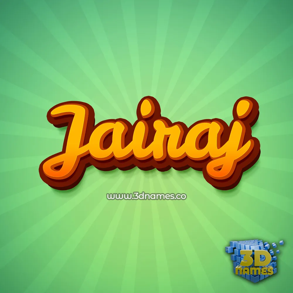 jairaj in Green Rays style - 3D name wallpaper