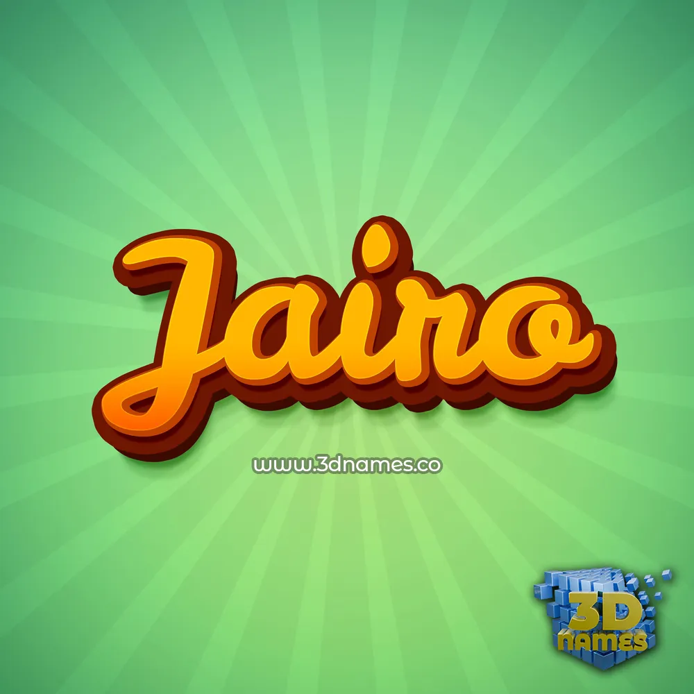 jairo in Green Rays style - 3D name wallpaper