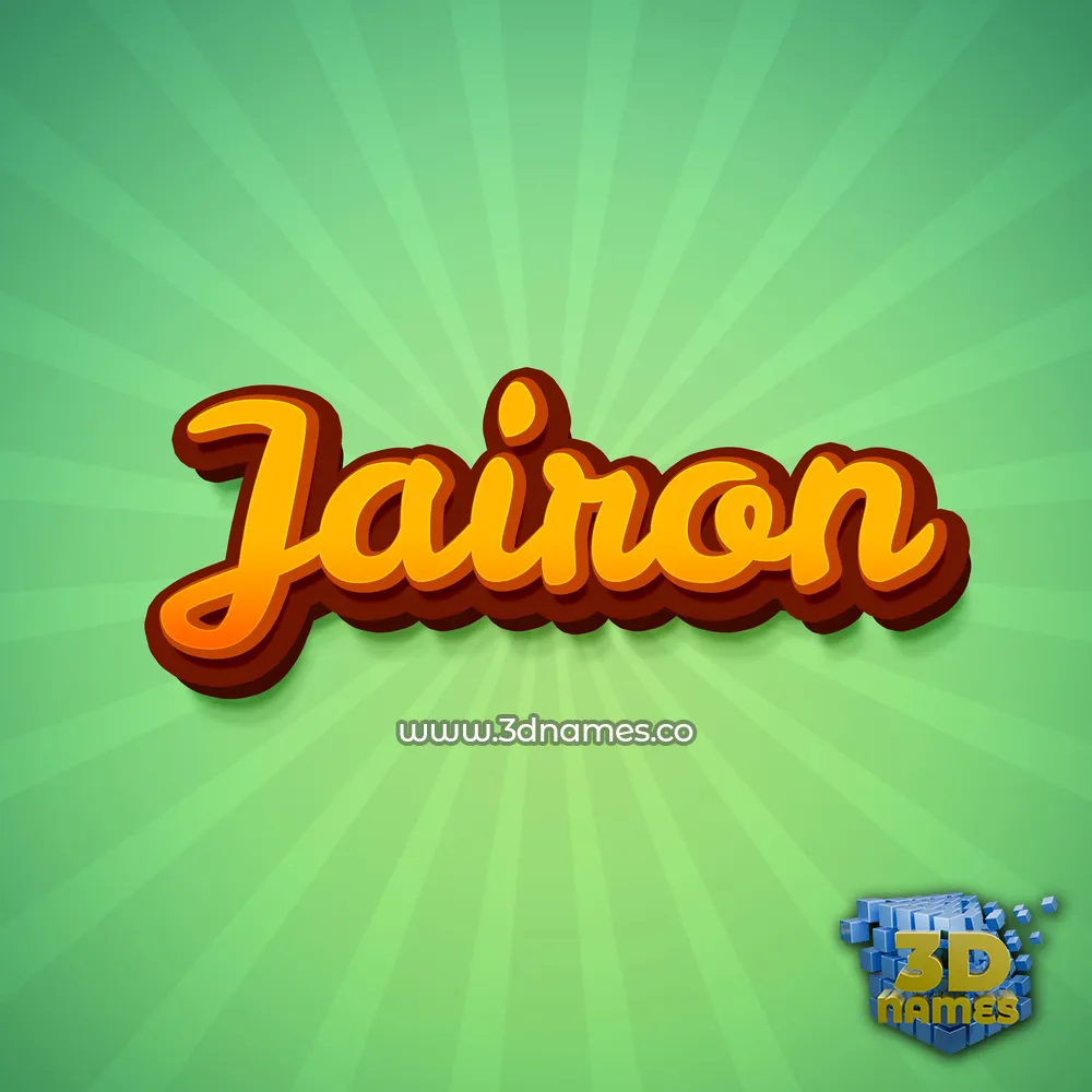 jairon in Green Rays style - 3D name wallpaper