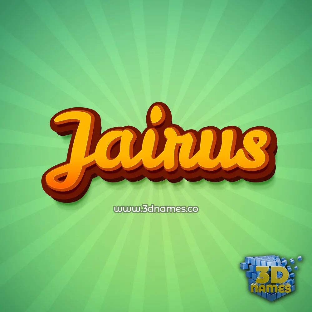 jairus in Green Rays style - 3D name wallpaper