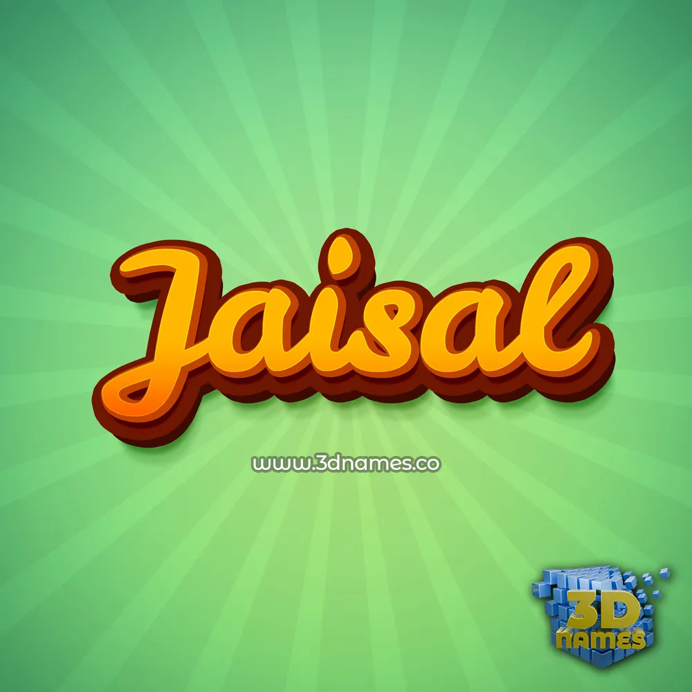 jaisal in Green Rays style - 3D name wallpaper